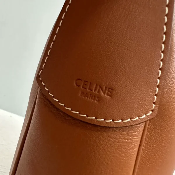 高仿CELINE-賽琳 金色飾面牛皮革肩背包-114713：圖片 7