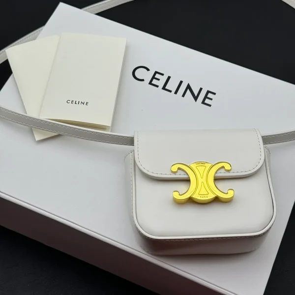 高仿CELINE-賽琳 經典牛皮迷你手袋 - TRIOMPHE按扣設計 多背法時尚配飾-10I513：圖片 3