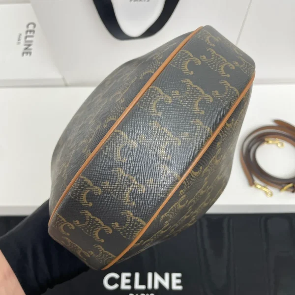 高仿CELINE-賽琳 多功能標誌印花牛皮革包邊斜挎包-120722：圖片 5