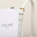 高仿CELINE-賽琳 金色飾面牛皮革斜挎包-115703：圖片 10