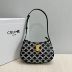 高仿CELINE-賽琳 標誌印花牛皮革包邊斜挎包-115702：圖片 2