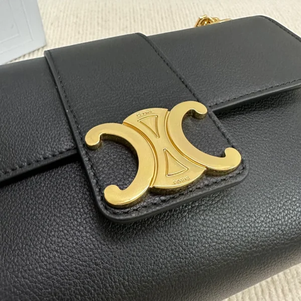 高仿CELINE-賽琳 TRIOMPHE牛皮斜挎包 - 雙主隔層設計 羊皮革襯裏-116593：圖片 7