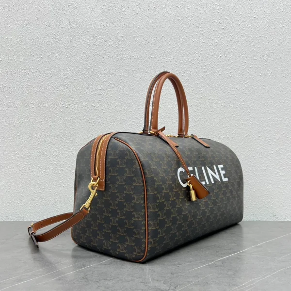 高仿CELINE-賽琳 經典牛皮革包邊印花手提斜挎包-191482：圖片 3