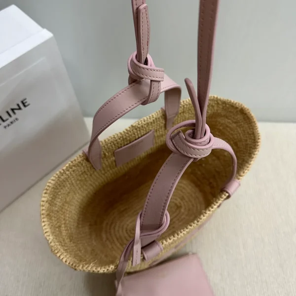 高仿CELINE-賽琳 手工編織牛皮革包邊手提肩背包-115802：圖片 8
