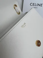 高仿CELINE-賽琳 經典TRIOMPHE牛皮斜挎包 - 金色飾面優雅設計-116593：圖片 6