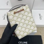 高仿CELINE-賽琳 義大利製造迷你手袋 可裝PLUS手機 牛皮革包邊斜挎包-10M742：圖片 3