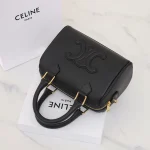 高仿CELINE-賽琳 金色飾面牛皮革多功能手提斜挎包-113773：圖片 7