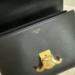 高仿CELINE-賽琳 經典TRIOMPHE牛皮革多功能手提斜挎包-118113：圖片 9