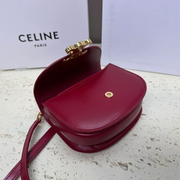 高仿CELINE-賽琳 迷你TRIOMPHE金屬扣手袋 - 時尚手提斜挎包-10L063：圖片 7