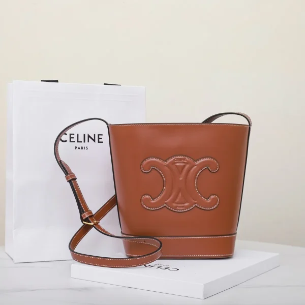 高仿CELINE-賽琳 復古牛皮革斜挎包 - 多功能便攜設計-113783：圖片 2