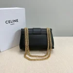 高仿CELINE-賽琳 TRIOMPHE牛皮斜挎包 - 雙主隔層設計 羊皮革襯裏-116593：圖片 3