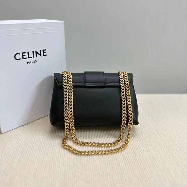 高仿CELINE-賽琳 TRIOMPHE牛皮斜挎包 - 雙主隔層設計 羊皮革襯裏-116593：圖片 3