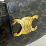 高仿CELINE-賽琳 Saint Laurent TRIOMPHE CANVAS 金色印花肩背包-114492：圖片 6