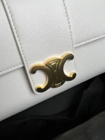 高仿CELINE-賽琳 經典TRIOMPHE牛皮斜挎包 - 金色飾面優雅設計-116593：圖片 5