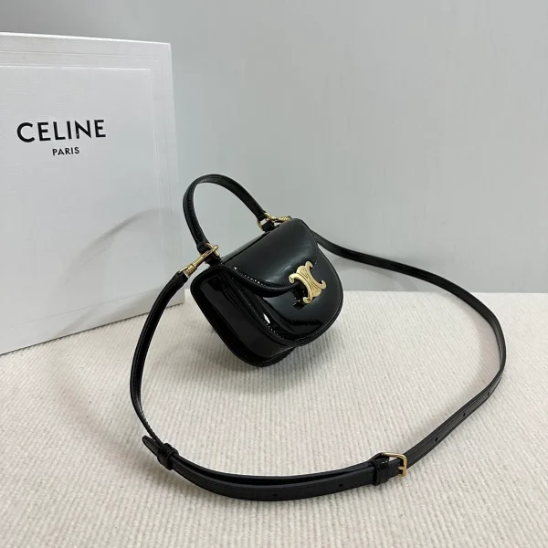 高仿CELINE-賽琳 經典迷你手袋 - 牛皮革優雅設計，多功能攜帶方式-10L063：圖片 4