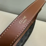 高仿CELINE-賽琳 標誌印花牛皮革包邊時尚肩背包-114712：圖片 5