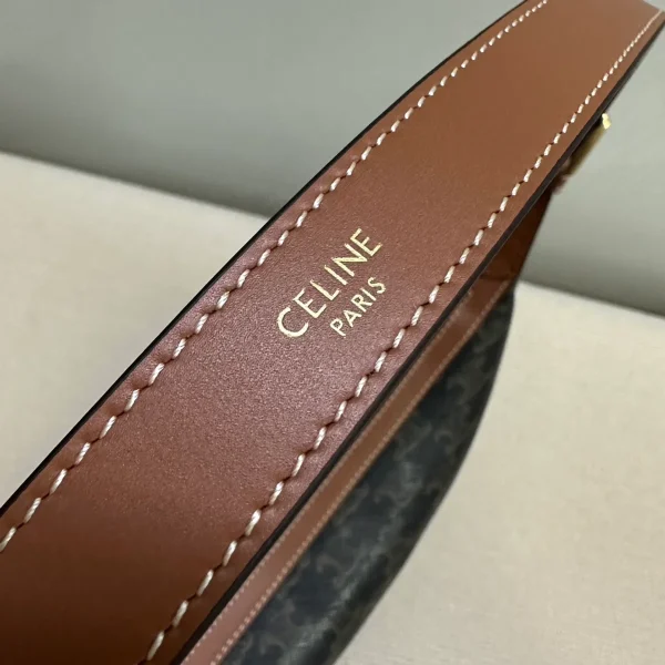 高仿CELINE-賽琳 標誌印花牛皮革包邊時尚肩背包-114712：圖片 5