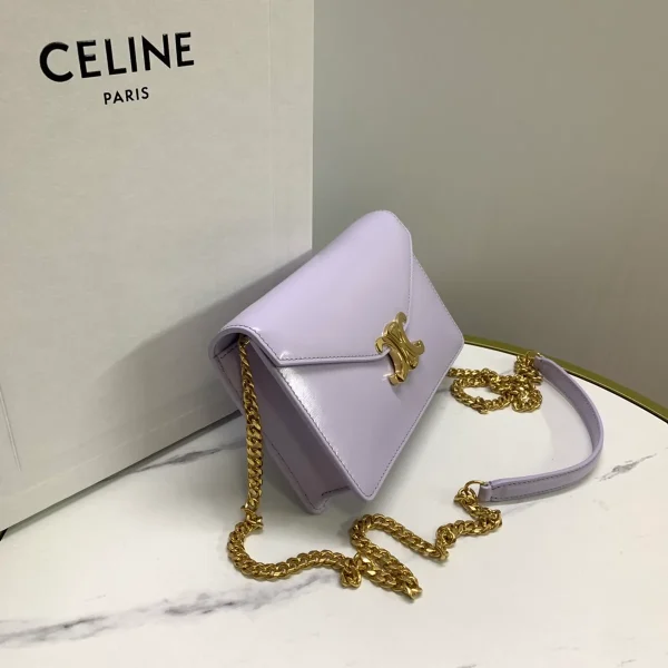 高仿CELINE-賽琳 經典牛皮迷你手袋 | 可拆卸鏈帶三用設計 | 大容量智能手機收納-10L033：圖片 5
