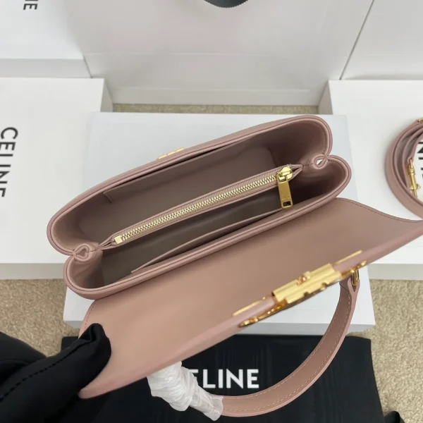 高仿CELINE-賽琳 經典TRIOMPHE鎖扣牛皮手提斜挎包-118113：圖片 10