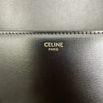 高仿CELINE-賽琳 TRIOMPHE 金屬鎖扣牛皮斜挎包 - 多隔層時尚肩背包-188423：圖片 7