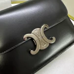 高仿CELINE-賽琳 TRIOMPHE 牛皮革斜挎包 - 銀色鎖扣設計-188423：圖片 6