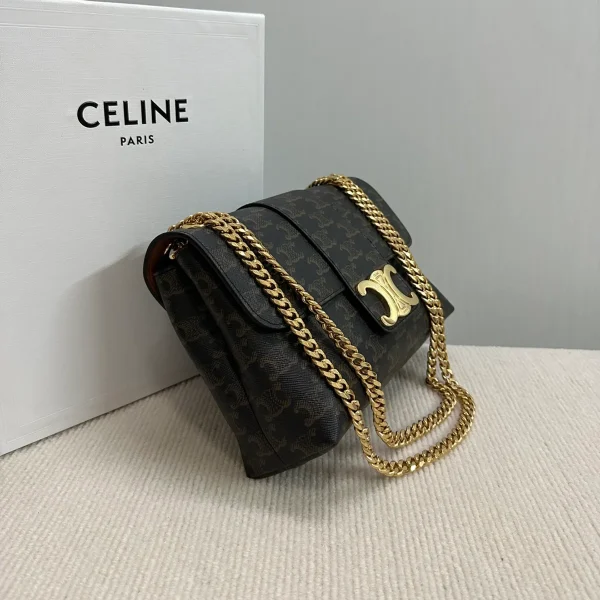 高仿CELINE-賽琳 Triomphe 牛皮革斜挎包-115852：圖片 4