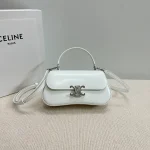 高仿CELINE-賽琳 經典牛皮革TRIOMPHE按扣手提斜挎包-119533：圖片 2
