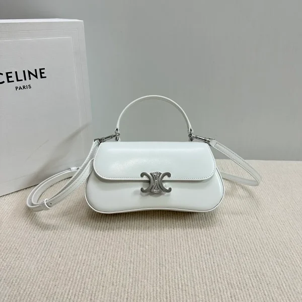 高仿CELINE-賽琳 經典牛皮革TRIOMPHE按扣手提斜挎包-119533：圖片 2