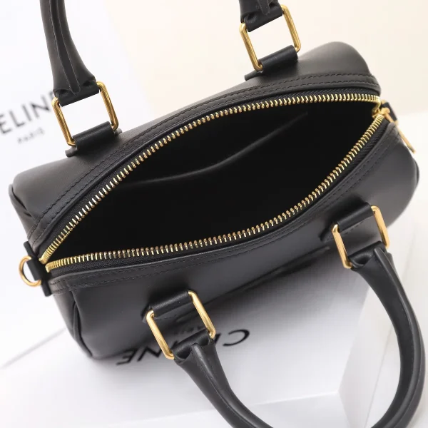 高仿CELINE-賽琳 金色飾面牛皮革多功能手提斜挎包-113773：圖片 10