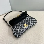 高仿CELINE-賽琳 TRIOMPHE鎖扣牛皮革肩背包 - 經典金色飾面-115532：圖片 8