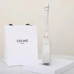 高仿CELINE-賽琳 金色飾面牛皮革斜挎包-115703：圖片 4