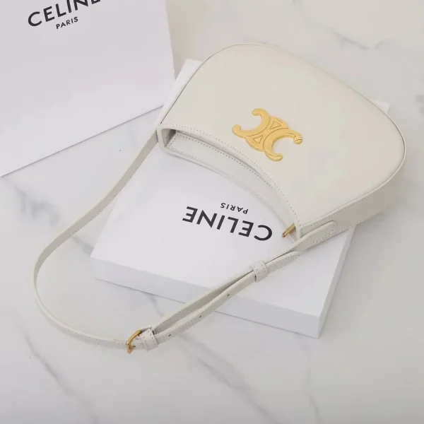 高仿CELINE-賽琳 金色飾面牛皮革斜挎包-115703：圖片 6
