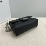 高仿CELINE-賽琳 經典TRIOMPHE牛皮革斜挎包 - 銀色飾面多功能肩背包-115853：圖片 6