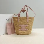 高仿CELINE-賽琳 手工編織牛皮革包邊手提肩背包-115802：圖片 2