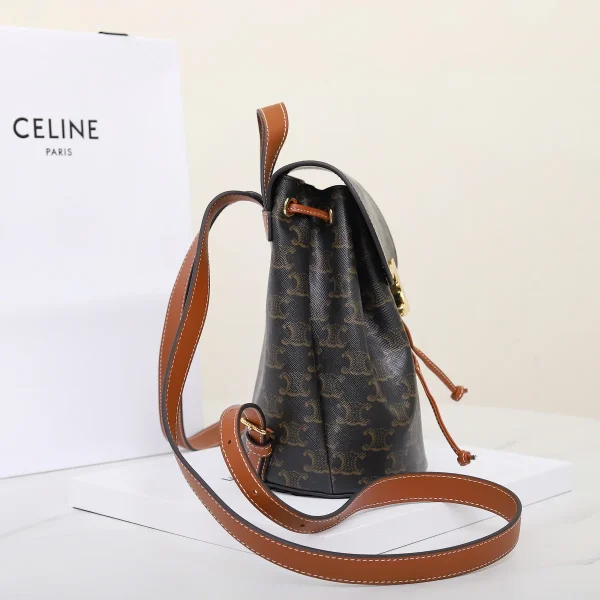 高仿CELINE-賽琳 Saint Laurent TRIOMPHE CANVAS 多功能印花背包-118702：圖片 4
