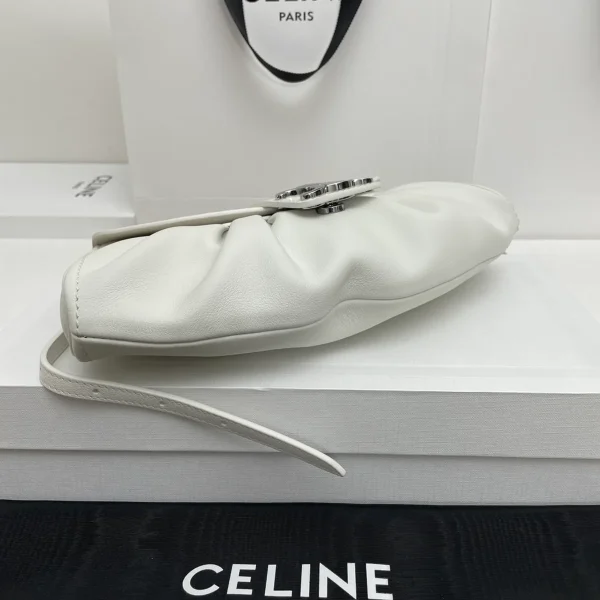 高仿CELINE-賽琳 簡約時尚銀色飾面牛皮革手提-119883：圖片 5