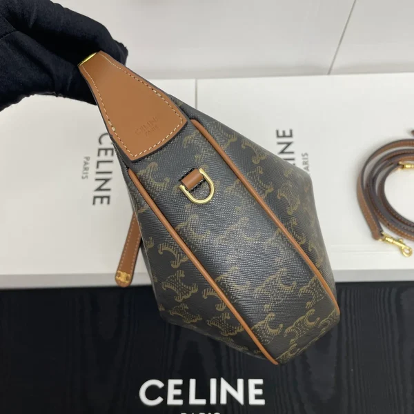 高仿CELINE-賽琳 多功能標誌印花牛皮革包邊斜挎包-120722：圖片 3