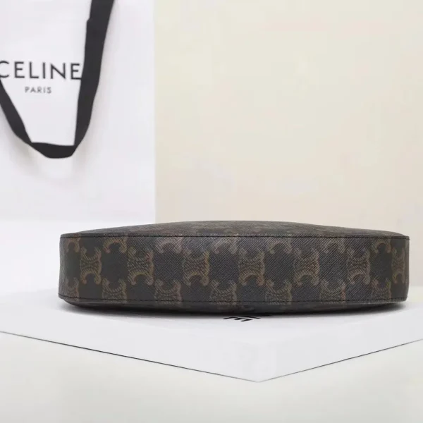 高仿CELINE-賽琳 TRIOMPHE CANVAS 標誌印花牛皮革包邊斜挎包-115702：圖片 6