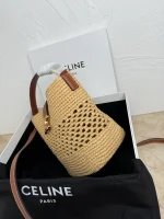 高仿CELINE-賽琳 TRIOMPHE磁扣牛皮革手提斜挎包-119742：圖片 4