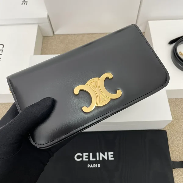 高仿CELINE-賽琳 迷你TRIOMPHE鎖扣牛皮手袋 - 多功能時尚隨身包-10L973：圖片 2