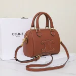 高仿CELINE-賽琳 金色飾面牛皮革多功能手提斜挎包-113773：圖片 3