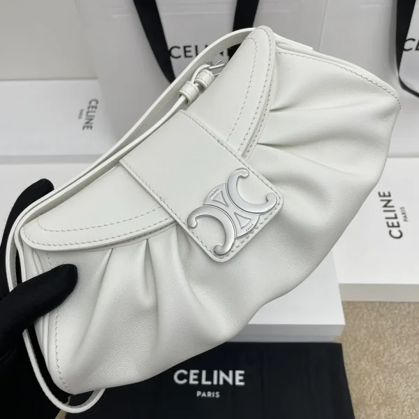 高仿CELINE-賽琳 簡約時尚銀色飾面牛皮革手提-119883：圖片 2