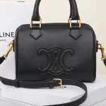 高仿CELINE-賽琳 金色飾面牛皮革多功能手提斜挎包-113773：圖片 6