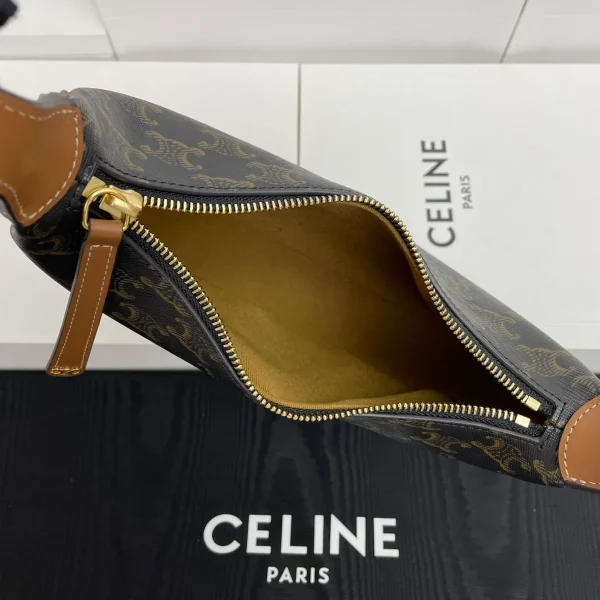 高仿CELINE-賽琳 多功能標誌印花牛皮革包邊斜挎包-120722：圖片 10