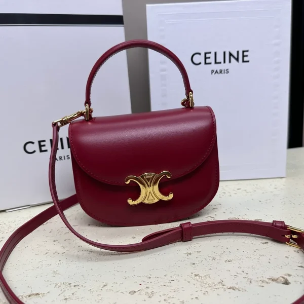 高仿CELINE-賽琳 迷你TRIOMPHE金屬扣手袋 - 時尚手提斜挎包-10L063：圖片 2