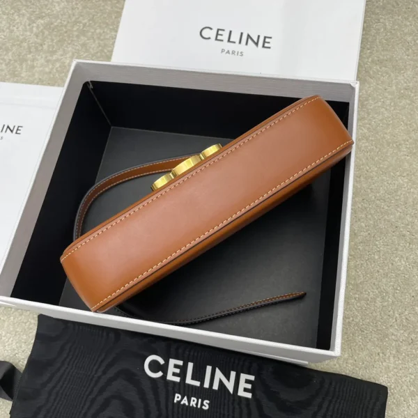 高仿CELINE-賽琳 TRIOMPHE 牛皮革肩背包 - 經典鎖扣設計-194143：圖片 5