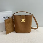 高仿CELINE-賽琳 經典TRIOMPHE磁扣牛皮絨面革多功能手提包-116613：圖片 2