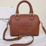 高仿CELINE-賽琳 金色飾面牛皮革多功能手提斜挎包-113773：圖片 5