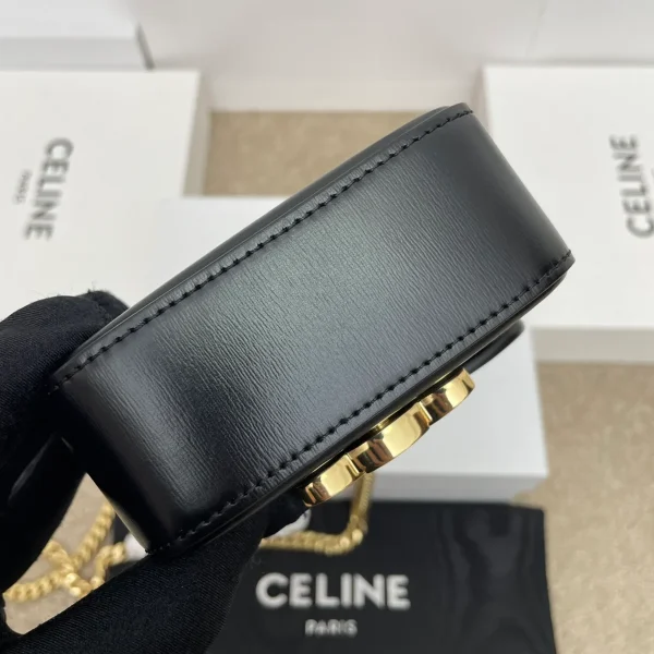 高仿CELINE-賽琳 迷你牛皮TRIOMPHE金屬扣斜挎手袋-10L843：圖片 4