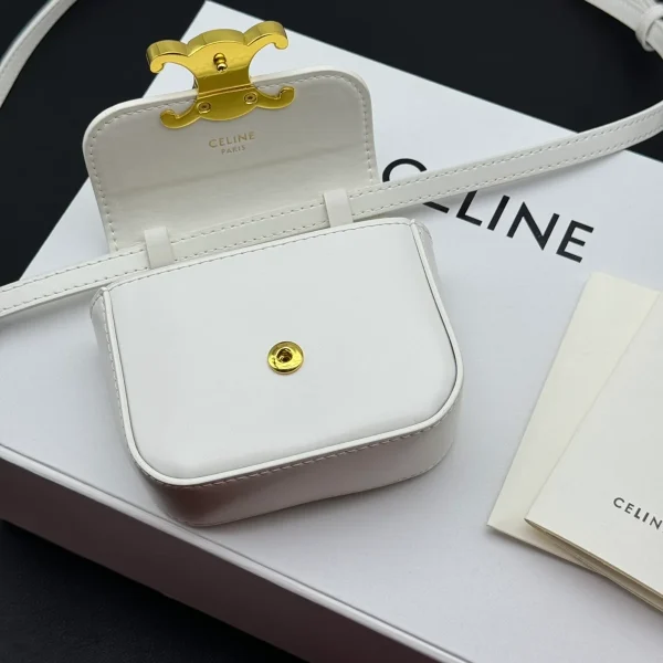 高仿CELINE-賽琳 經典牛皮迷你手袋 - TRIOMPHE按扣設計 多背法時尚配飾-10I513：圖片 4